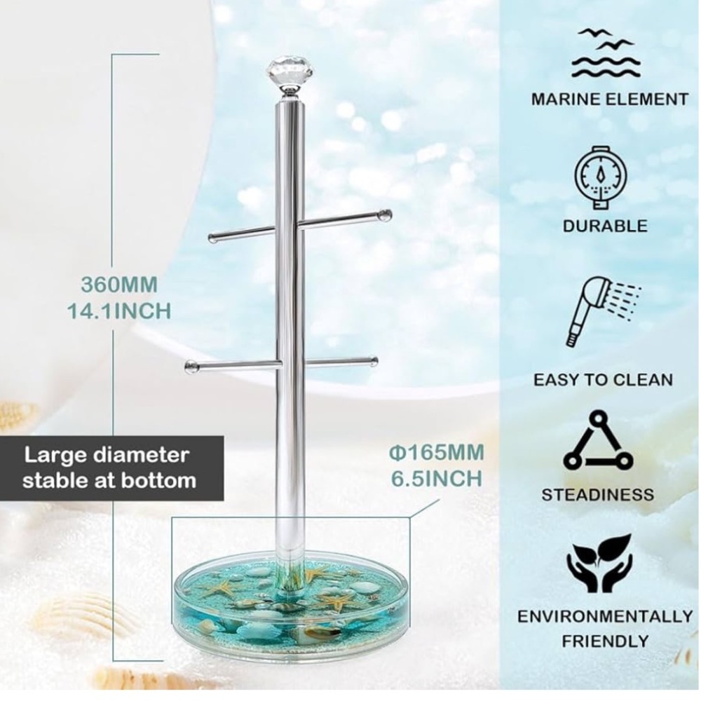 Beach Theme Versatile Mug Tree / Jewelry Organizer Stand by FONMY